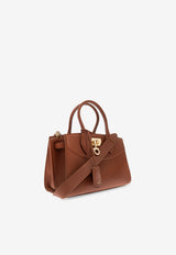 Ferragamo Medium Studio Hammered Leather Handbag Brown 21A112 ST SOFT S NW 786168-NEW COGNAC