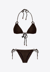 Zimmermann Coco Texture Ring Bikini Brown 4386WSS254 0-CHO