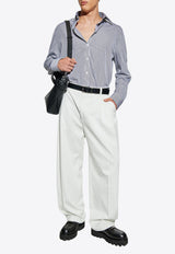 Givenchy Striped Buttoned Shirt White BM615 8123T-116