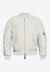 Givenchy Zip-Up Bomber Jacket Cream BM01C Q164Z-270