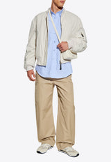 Givenchy Zip-Up Bomber Jacket Cream BM01C Q164Z-270