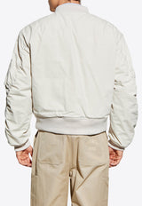 Givenchy Zip-Up Bomber Jacket Cream BM01C Q164Z-270