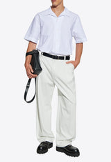 Givenchy Short-Sleeved Buttoned Shirt White BM616 J15H7-100