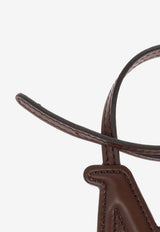 Max Mara Double M Leather Bag Charm Brown MMCHARM 2524726061-004