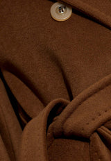 Max Mara Madame Wool Oversized Coat Brown MADAME 2521018011-010