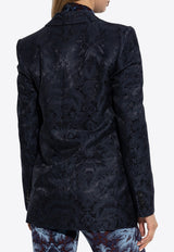 Etro Double-Breasted Jacquard Blazer Navy WRCA0042 99TJD87-B0387