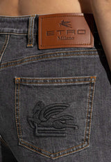 Etro Pegaso Straight-Leg Jeans Gray WRNB0026 AD311-S9095