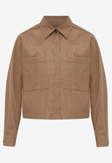 Max Mara Ricordo Wool Boxy Cropped Jacket Brown RICORDO 2521196021-005