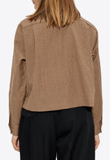 Max Mara Ricordo Wool Boxy Cropped Jacket Brown RICORDO 2521196021-005