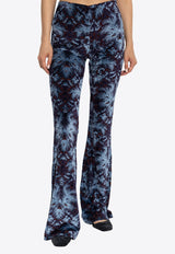 Etro High-Rise Velvet Flared Pants Navy WREA0026 99JJD10-S9883