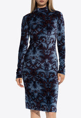 Etro Paisley Jacquard Velvet Dress Navy WRHA0237 99JJD10-S9883