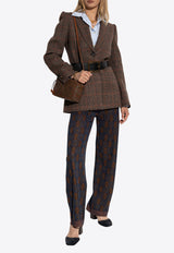 Etro Geometric-Motif Straight-Leg Pants Navy WRKC0009 AV703-S9883