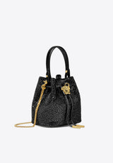 Versace Mini La Medusa Crystal Bucket Bag Black 1017754 1A14318 1B00V