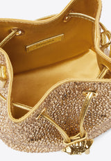 Versace Mini La Medusa Crystal Bucket Bag Gold 1017754 1A14318 1Y83V