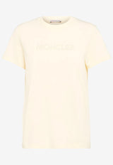 Moncler Logo Patch Short-Sleeved T-shirt Cream K20938C0001289AUO037_Cream_29857669