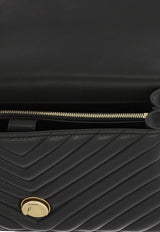 PINKO Medium Love One Classic Quilted Leather Crossbody Bag Black 100941A0GKZ99Q_82648