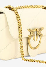 PINKO Small Love Puff Crossbody Bag in Nappa Leather Cream 100039A0F2Z14Q_82651