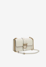 PINKO Medium Love Bag One Leather Crossbody Bag White 105857A0F1Z14Q_82972