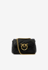 PINKO Small Love Puff Crossbody Bag in Nappa Leather Black 100039A0F2Z99Q_82650