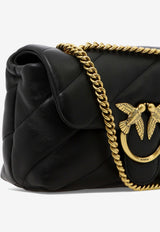 PINKO Small Love Puff Crossbody Bag in Nappa Leather Black 100039A0F2Z99Q_82650