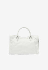 Balenciaga Medium Le City Leather Tote Bag White 8230582AA9S9104_82522