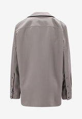 Jil Sander Wool Long-Sleeved Wrap Shirt Green J02DL0154J40002_317_Green_29845265