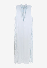 Jil Sander Plunging V-neck Maxi Dress Light Blue J02CT0299J65022_460_Blue_29847435