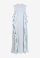 Jil Sander Plunging V-neck Maxi Dress Light Blue J02CT0299J65022_460_Blue_29847435