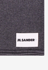 Jil Sander Cashmere Scarf with Logo-Label Gray J47TE0018J13204_030_Grey_29843446