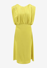 Jil Sander Satin Draped Midi Dress Yellow J01CT0161J76018_341_Yellow_29845134