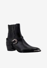 Celine Isaac Leather Boots Black 356903963C_38NO_Black_29849595