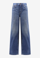 Chloé Logo Patch Wide-Leg Washed Jeans Blue CH25ADP42251427_Hazyblue_32772849