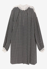 Chloé Silk Mini Dress Black CH25ARO28145905_Blackwhite_32772797