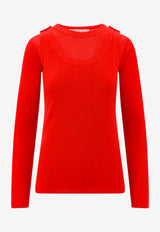 Marni Double-Layered Crewneck Sweater Red GCMD0456A0UFV216_00R60_Red_32943238