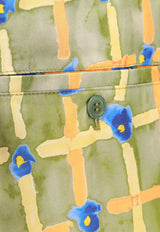 Marni Silk Bermuda Printed Shorts Green PUMU0049M5UTSG09_SAV67_Green_32943265