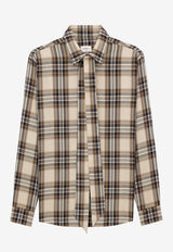 Saint Laurent Tartan Check Long-Sleeved Shirt Beige 838890Y31VA7300_BRIGHTON CHECKS_29852437