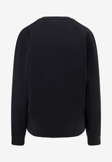 Saint Laurent Cassandre Embroidered Sweatshirt Black 823184Y36SW1000_Black_29850410