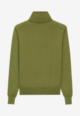 Saint Laurent Turtleneck Wool Blend Sweater Green 844617YAPK23391_Vert Olive_29852445