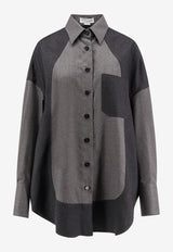 Stella McCartney Colorblocked Wool Shirt Gray 6201593CU7031230_ASH GREY_31986662