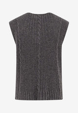 Enfants Riches Déprimés Distressed Cashmere Vest Gray 080244_GREY_Grey_31299780
