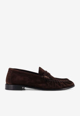 Saint Laurent Le Loafer Suede Penny Loafers Brown 8394712W5AC6023_T. Moro_29849757