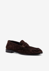 Saint Laurent Le Loafer Suede Penny Loafers Brown 8394712W5AC6023_T. Moro_29849757