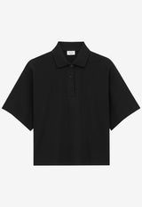 Saint Laurent Cassandre Boxy Polo T-shirt Black 841963Y37HC1000_Black_29852848