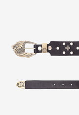 Enfants Riches Déprimés Eagle-Head Studded Belt Black 100427_BLACK_Black_32997551