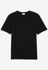 Saint Laurent Cassandre Embroidered T-shirt Black 819395Y2ZJ21000_Black_29851891