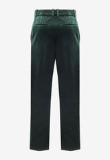 Saint Laurent Straight-Leg Velvet Pants Emerald 825007Y580T3181_EMERAUDE_29851440