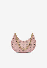 MCM Small Aren Monogram Crescent Hobo Bag Pink MWHFATA02SOFT PINK_82202