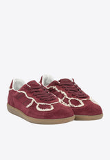 ALOHAS TB. 490 Crochet Suede Low-Top Sneakers Bordeaux S10082303_82297