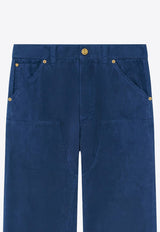 Versace Carpenter Straight-Leg Pants Blue