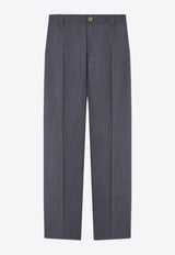 Versace Wool Track Pants Gray